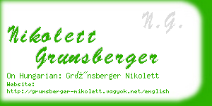 nikolett grunsberger business card